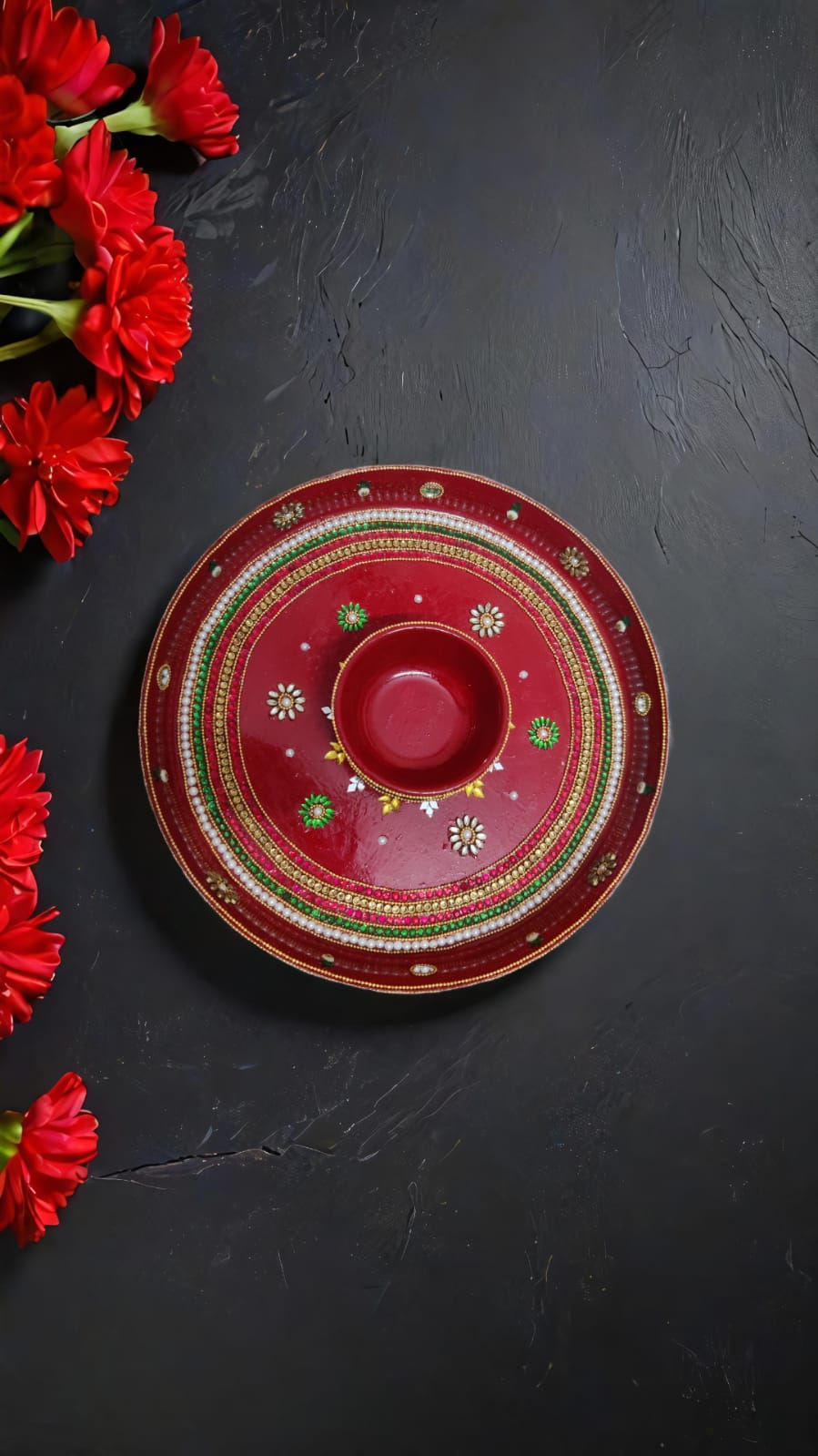 Shubh Shringar Mirror Work Thali Set ✨