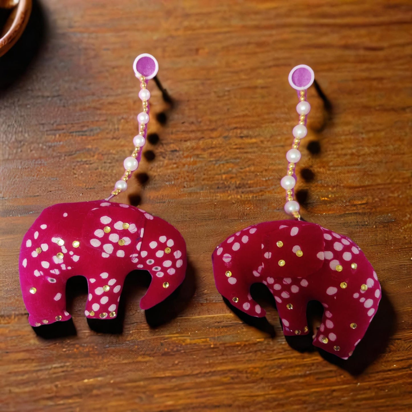 Printed Cotton Fabric Hathi Dangler β A Touch of Tradition & Charm πβ¨
