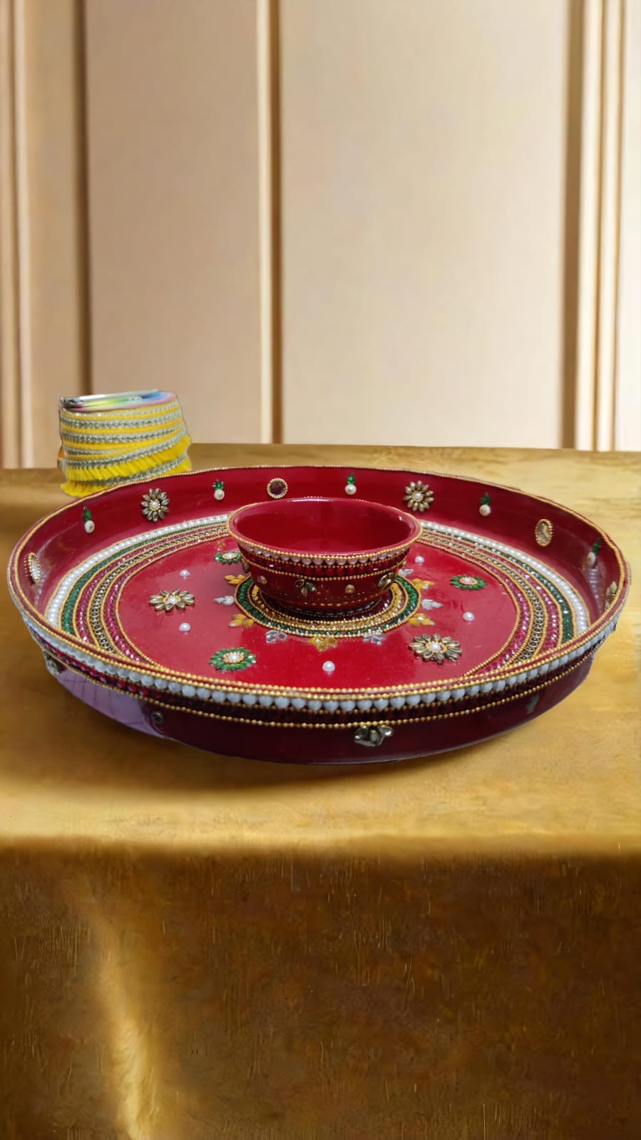 Shubh Shringar Mirror Work Thali Set ✨