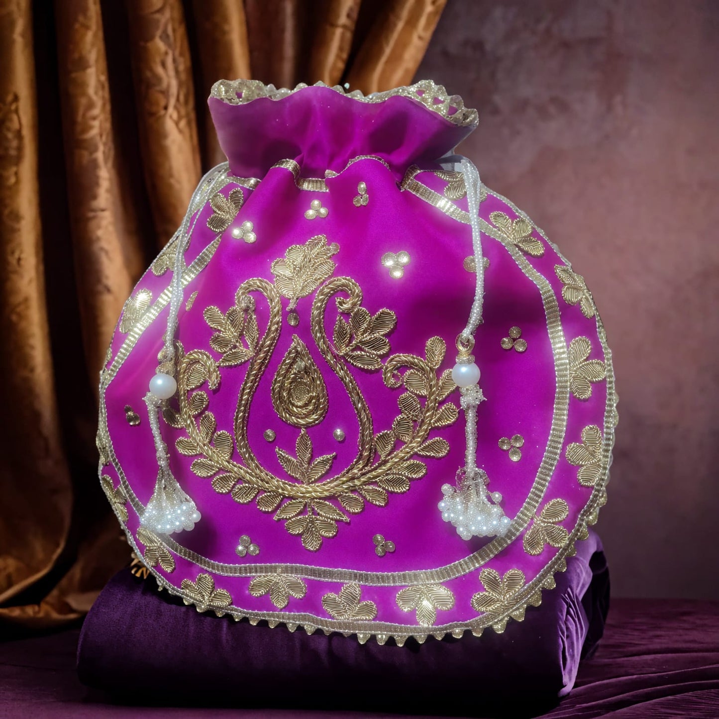 Gottapatti Moti Dori Phool Potli Bag