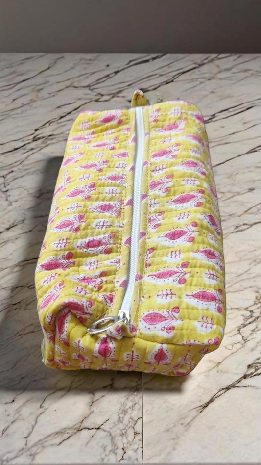 Sunshine Petal Quilted Pouch – Bright & Breezy Style