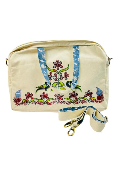 100% Cotton Hand Embroidery Laptop Bag